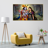 Divine Love of Radha Krishna Wall Paintings for Home Decors
